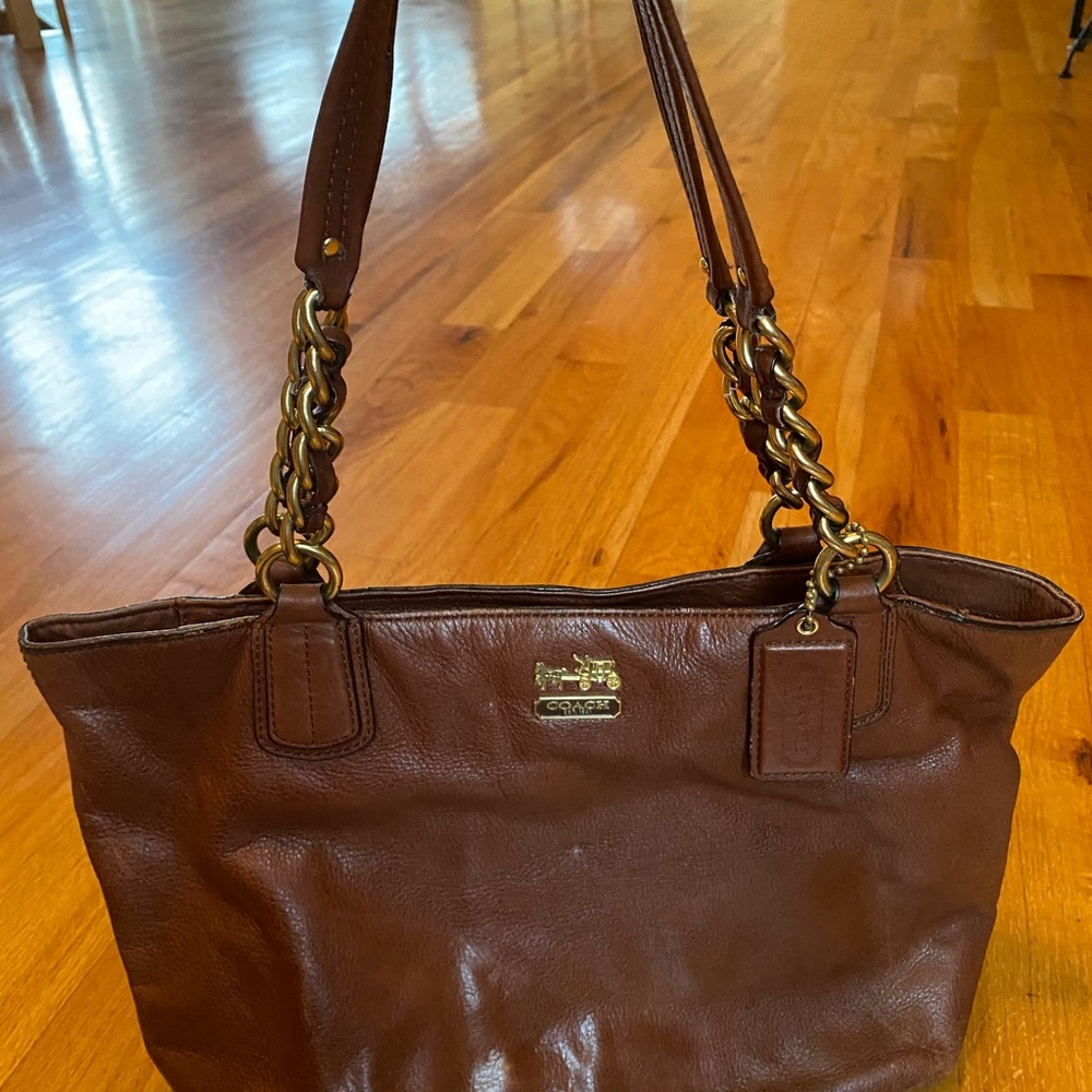 Coach Bag- Brown with Zipper